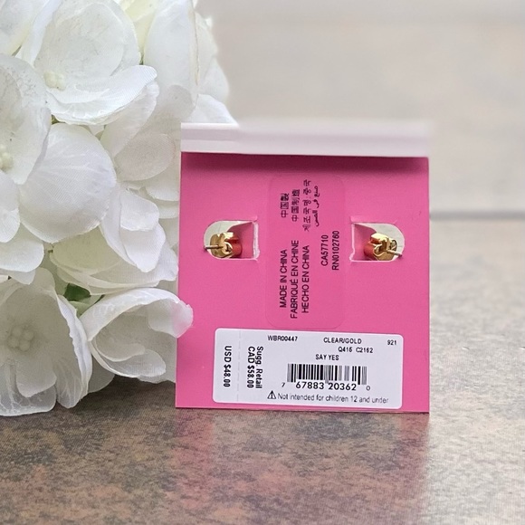 NWT KATE SPADE ♠️ SAY YES I DO HUGGIES EARRINGS - Picture 8 of 10